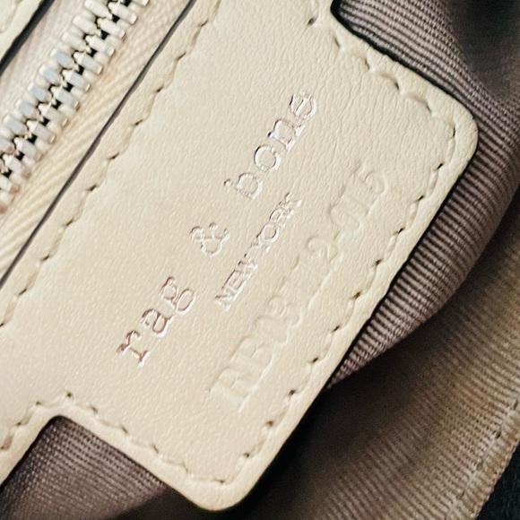 Rag & Bone Mini Pilot Drawstring Lamb Leather  Backpack White Bag - Picture 14 of 16